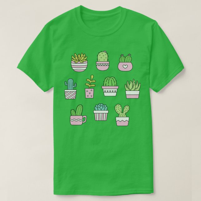 Camiseta Cactos Suculenta Plantas (Frente do Design)