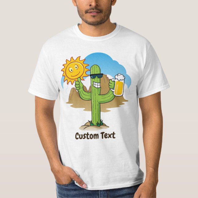 Camiseta Cactus com Cerveja (Frente)