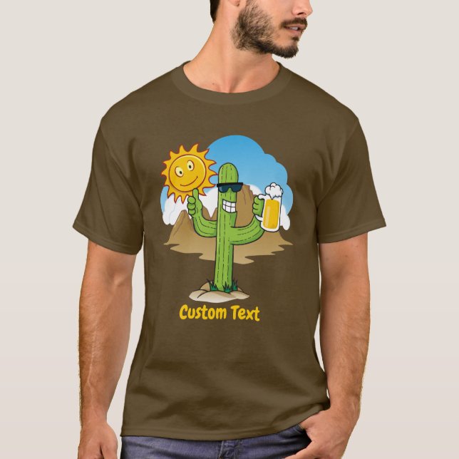 Camiseta Cactus com Cerveja (Frente)