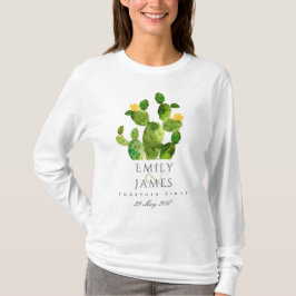 CAMISETA CACTUS DE DESERTO DE ÁGUA VERDE SALVE O PRESENTE D