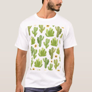 Camiseta Cactus do Deserto Verde: Sem Costura