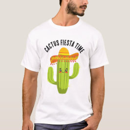 Camiseta Cactus Fiesta Time Engraçado Humor