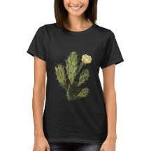 Cactus Flower Vintage Desenhando T-Shirt