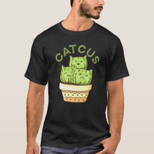 Camiseta Cactus Gatinho Catcus Succulent Saguaro Cat Pun