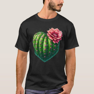 Camiseta Cactus Heart E Aventura Da Flor Do Deserto Rosa