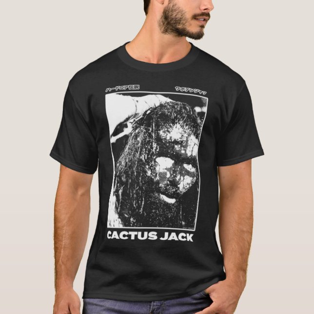 Camiseta Cactus.Jack W.w.e - T-Shirt Clássico Essencial T-S (Frente)