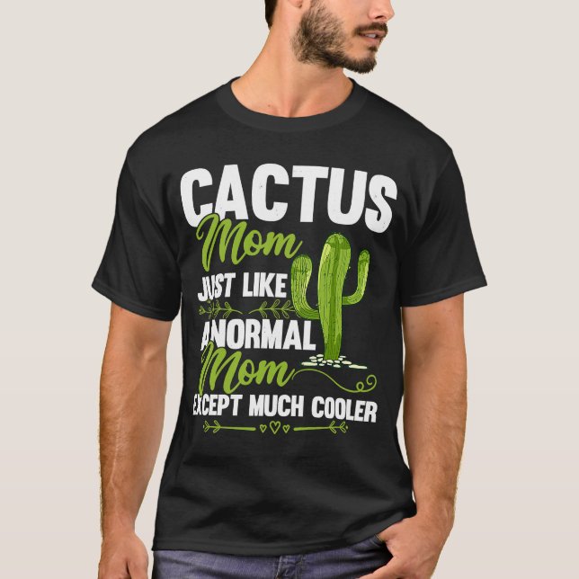 Camiseta Cactus Mãe Dia de as mães Cactus Plantas Suculenta (Frente)