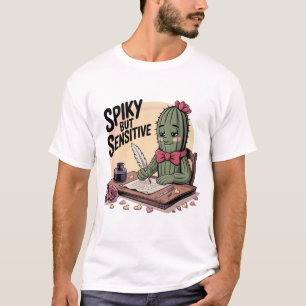 Camiseta Cactus Poeta Espinhoso Mas Sensível Retro