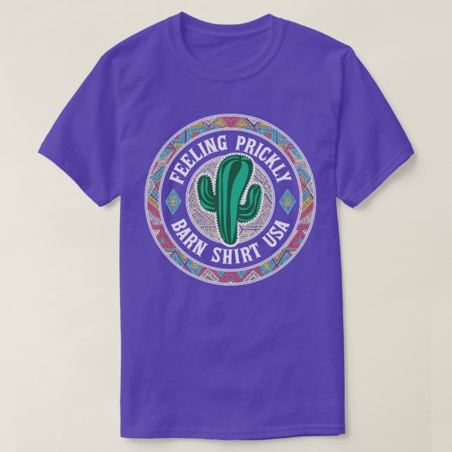 Camiseta Cactus Sentindo-se picamente nos EUA (Frente do Design)