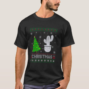 Camiseta Cactus Xmas Tree Lighting Ufly Christmas Sweater