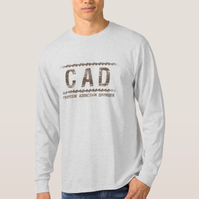 Camiseta CAD - Desordem do vício da serra de cadeia (Frente)
