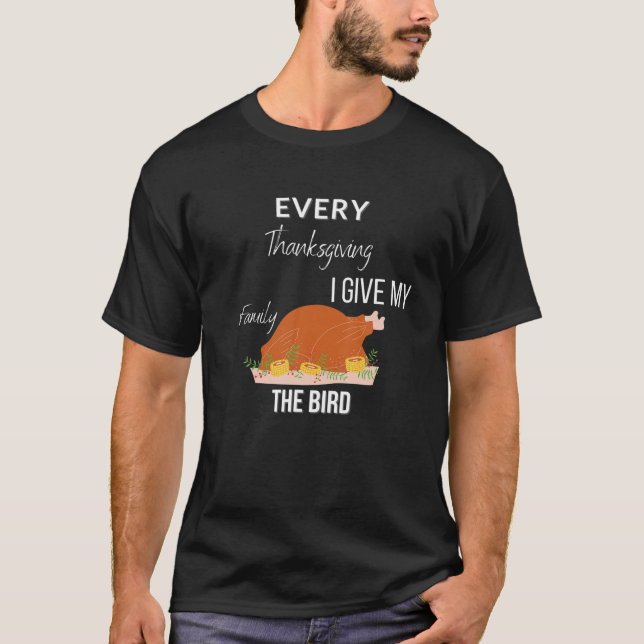 Camiseta Cada Ação De Graças Eu Dou À Minha Família O Pássa (Frente)