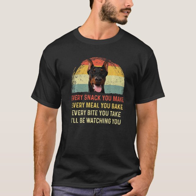 Camiseta Cada Cachorro Que Você Faz Doberman Cachorro Mãe P (Frente)