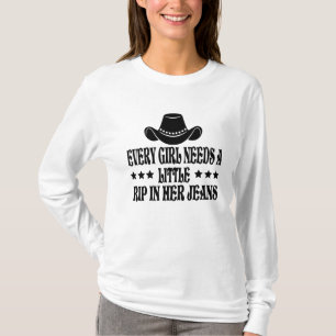 Camiseta Cada Garota Precisa De Um Pouco De Seu Jeans