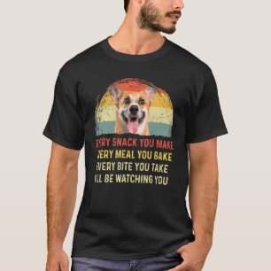 Camiseta Cada Lanche Que Você Faz Corgi Mãe de Cachorro Pai