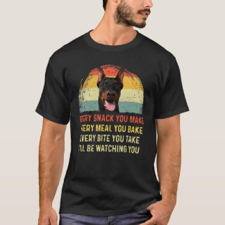 Camiseta Cada Lanche Que Você Faz Doberman Mãe de Cachorro