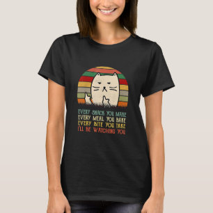 Camiseta Cada Lanche Que Você Faz Gato Miau Gatos Kitty Mãe