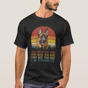 Camiseta Cada Lanche Que Você Faz Pastor Alemão, Mãe de Cac