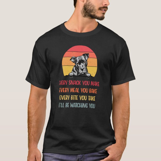 Camiseta Cada Lanche Que Você Faz Pit Bull Cachorro  Mãe Pi (Frente)