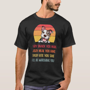 Camiseta Cada Lanche Que Você Faz Pit Bull Cachorro Mãe Pit