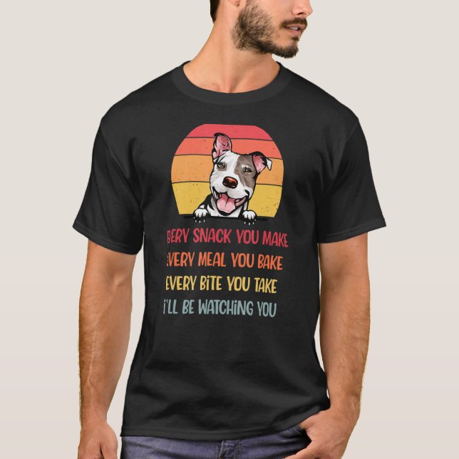 Camiseta Cada Lanche Que Você Faz Pit Bull Cachorro Mãe Pit (Frente)