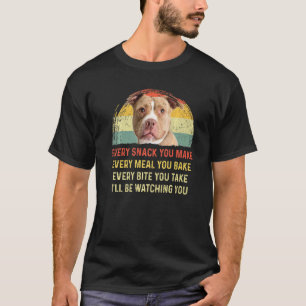 Camiseta Cada Lanche Que Você Faz Pitbull Mãe de Cachorro P