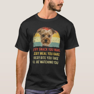 Camiseta Cada lanche Você Faz Um Cachorro Yorkie Mãe Pai De