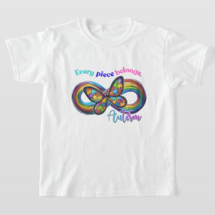 Camiseta Cada Pedaço Brilha - Borboleta Autismo Tea