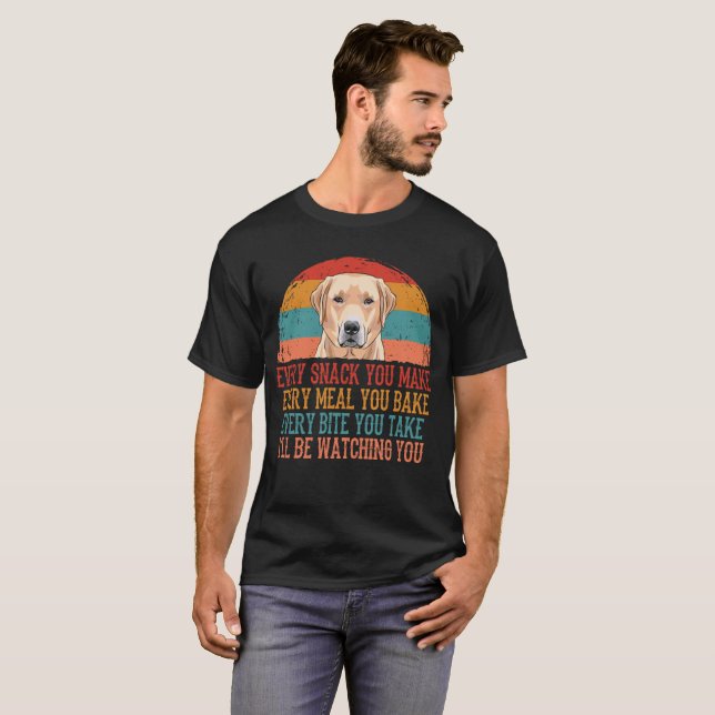 Camiseta Cada Refeição Você Faz Cada Cobra Labrador Retriev (Frente Completa)