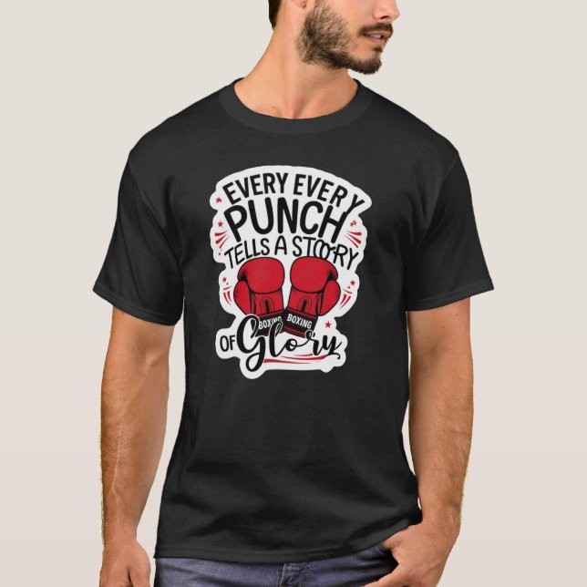 Camiseta "Cada soco conta uma história de glória."1 (Frente)