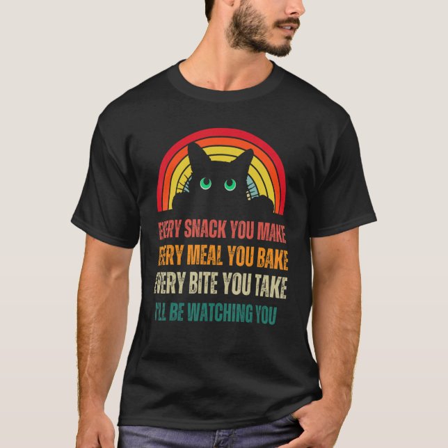 Camiseta Cada Sopro Você Faz Cada Refeição Você Assar Gato  (Frente)