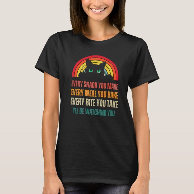 Camiseta Cada Sopro Você Faz Cada Refeição Você Assar Gato  (Frente)