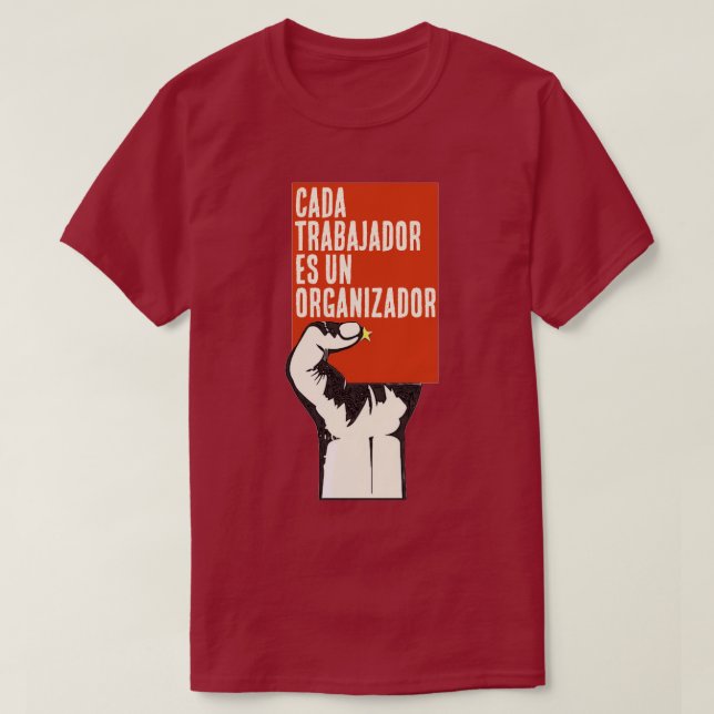 CAMISETA CADA TRABALHADOR UM ORGANIZADOR (Frente do Design)