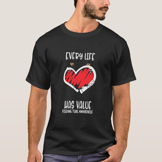 Camiseta Cada Vida Tem Valor Fita de Conscientização sobre  (Frente)