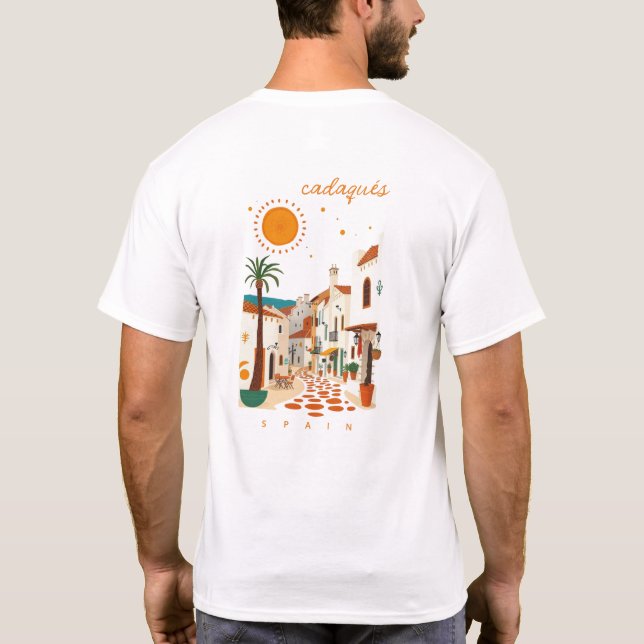 Camiseta Cadaqués Cadaques Espanha cidade branca roupa (Verso)