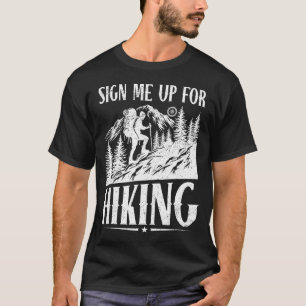 Camiseta Cadastre-se para mochila de trilha de montanha de