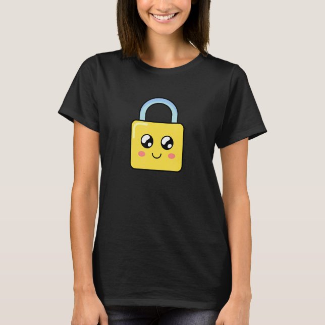 Camiseta Cadeado Amarelo De Bebê Com Olhos Gons (Frente)