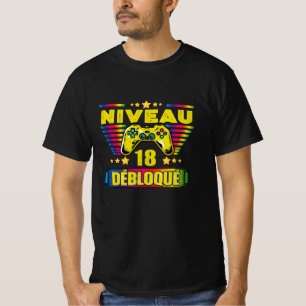 Camiseta Cadeau 18 anos Anniversaire Gamer Niveau 18