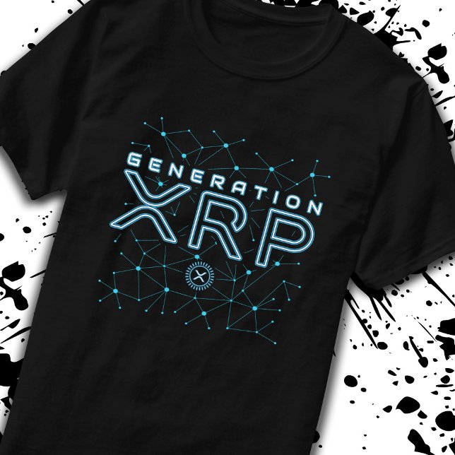 Camiseta Cadeia de Bloqueio Criptomoeda XRP Crypto Generati (Criador carregado)