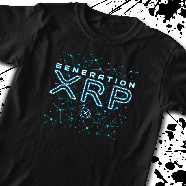 Camiseta Cadeia de Bloqueio Criptomoeda XRP Crypto Generati (Criador carregado)