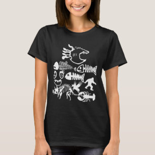 Camiseta Cadeia de Comidas de Peixes Estranha