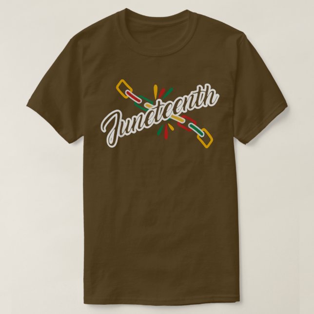 Camiseta cadeia de quebra história negra da décima sexta co (Frente do Design)