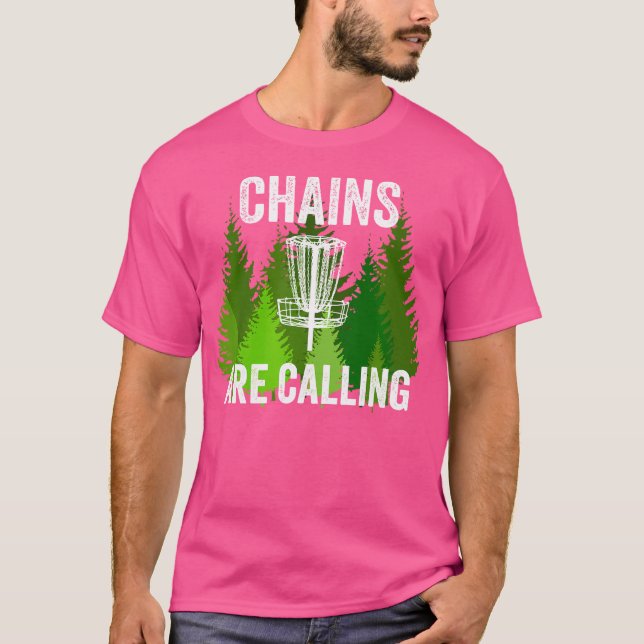 Camiseta Cadeias Engraçadas De Golfe De Disco Chamam Folf F (Frente)
