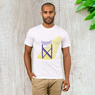 Camiseta Cadeira de Diretores de Cinema Roxa com Holofote