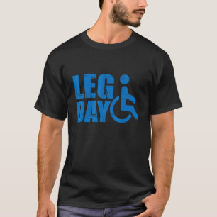 Camiseta Cadeira De Rodas Com Deficiência No Dia Da Perna
