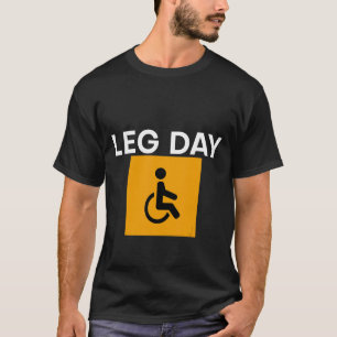 Camiseta Cadeira De Rodas Com Deficiência No Dia Da Perna