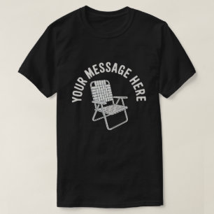 Camiseta Cadeira Dobrável Mensagem Personalizada Design Min