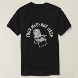 Camiseta Cadeira Dobrável Mensagem Personalizada Design Min