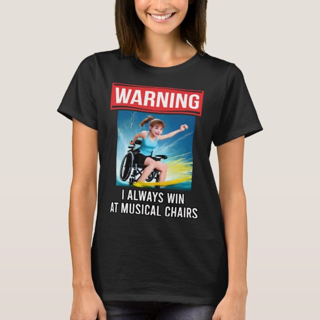 Camiseta Cadeiras de rodas H Deficientes e Deficientes (Frente)