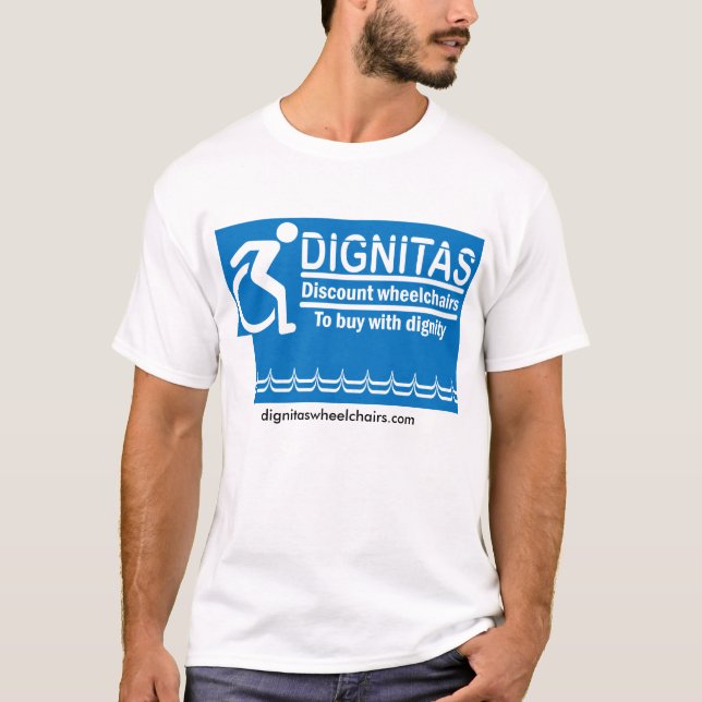 Camiseta Cadeiras de rodas T do disconto de Dignitas (Frente)